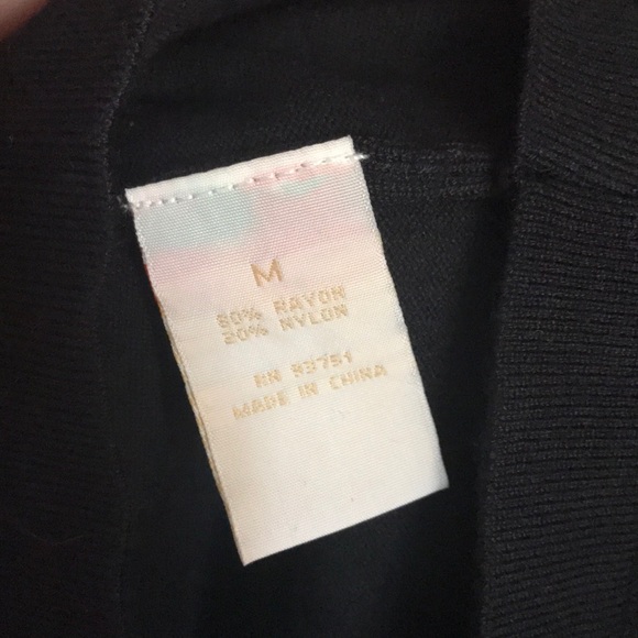 CHRISTINA Cardigan Sweater Black w/ Pearl Embellishments Size M Excellent Cond! - Picture 10 of 13